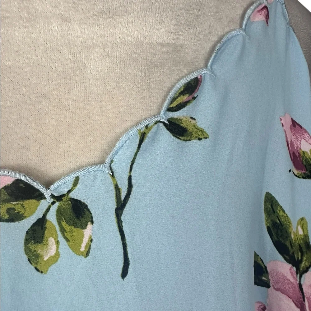 Torrid Sophie light blue swing camisole top with flowers size 2-2X/18-20 - Picture 5 of 7